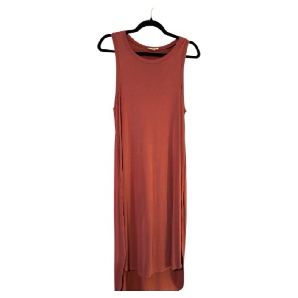 Lush Sleeveless Terracotta Midi Dress